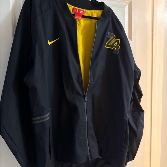 nike lakers modern varsity jacket